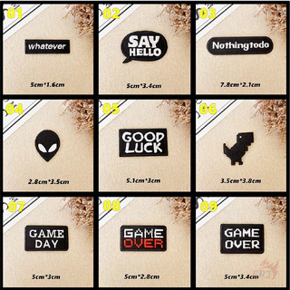 ☸ เกม. แผ่นแปะรีดร้อน Slang Art ตลก ☸ 1 ชิ้น DIY เย็บบนเหล็กบนป้ายแพทช์
