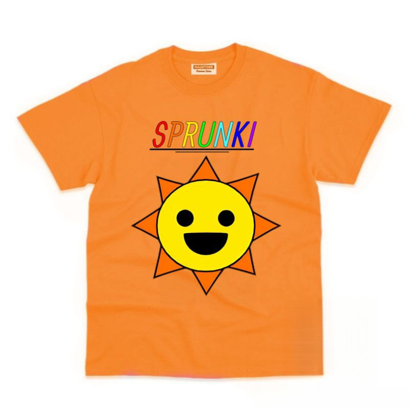 เสื้อยืดแขนสั้นเด็กน่ารักพร้อมลายการ์ตูน Mr. Sun sprunki Incredible Summer Wear