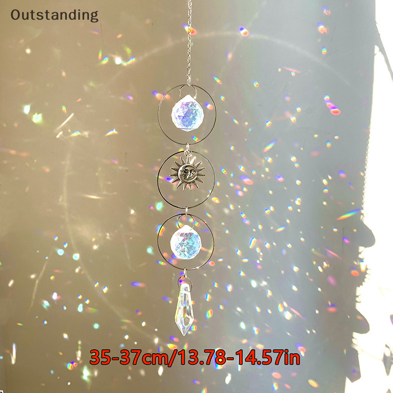 จี้คริสตัลที่โดดเด่น Garden Suncatcher Wind Chimes Rain Prism คริสตัลสําหรับตกแต่งหน้าต่างใหม่ - รูปที่ 4