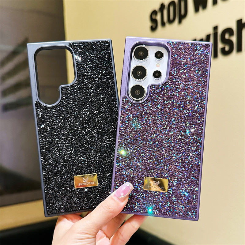 เคสโทรศัพท์มือถือ กันกระแทก ประดับเพชรคริสตัล ลายแบรนด์แฟชั่น สําหรับ Samsung S24 Ultra S23 Ultra