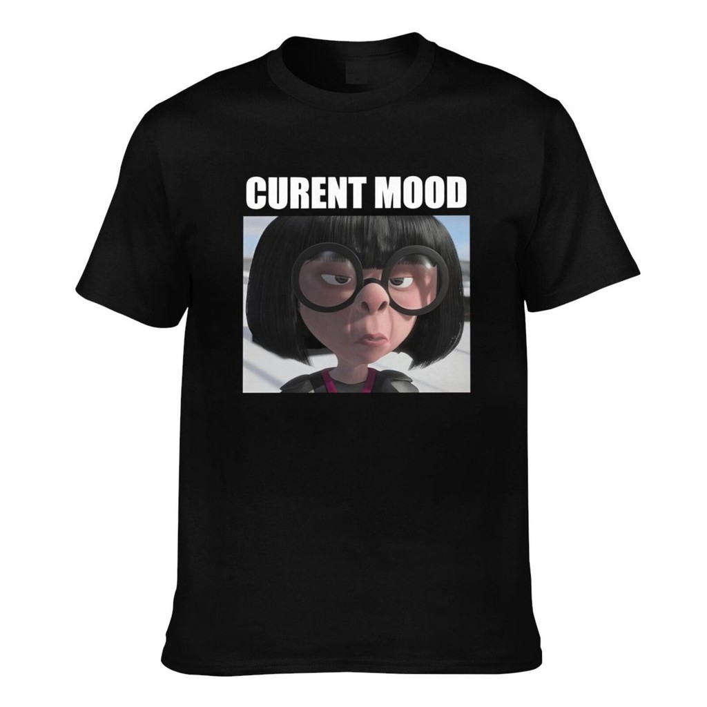 The Incredibles Edna Mode Current Mode Meme การ์ตูน Mashup Mens Casual เสื้อยืด