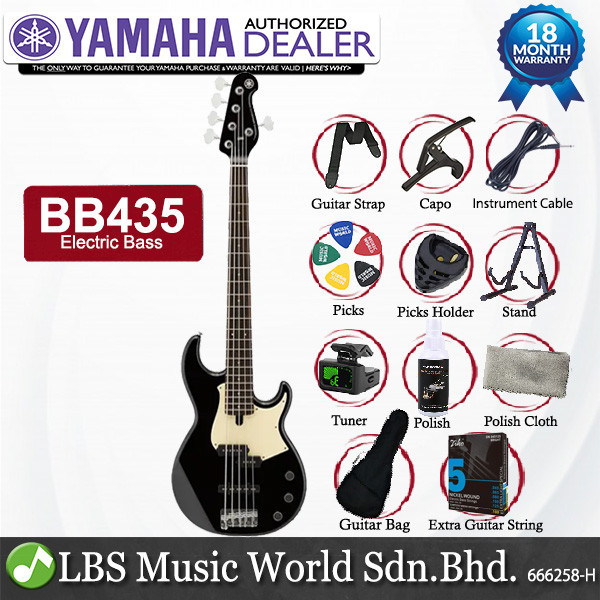 Yamaha BB435 5 String Alder SS Pickup กีตาร์เบสไฟฟ้าสีดํา (BB 435)