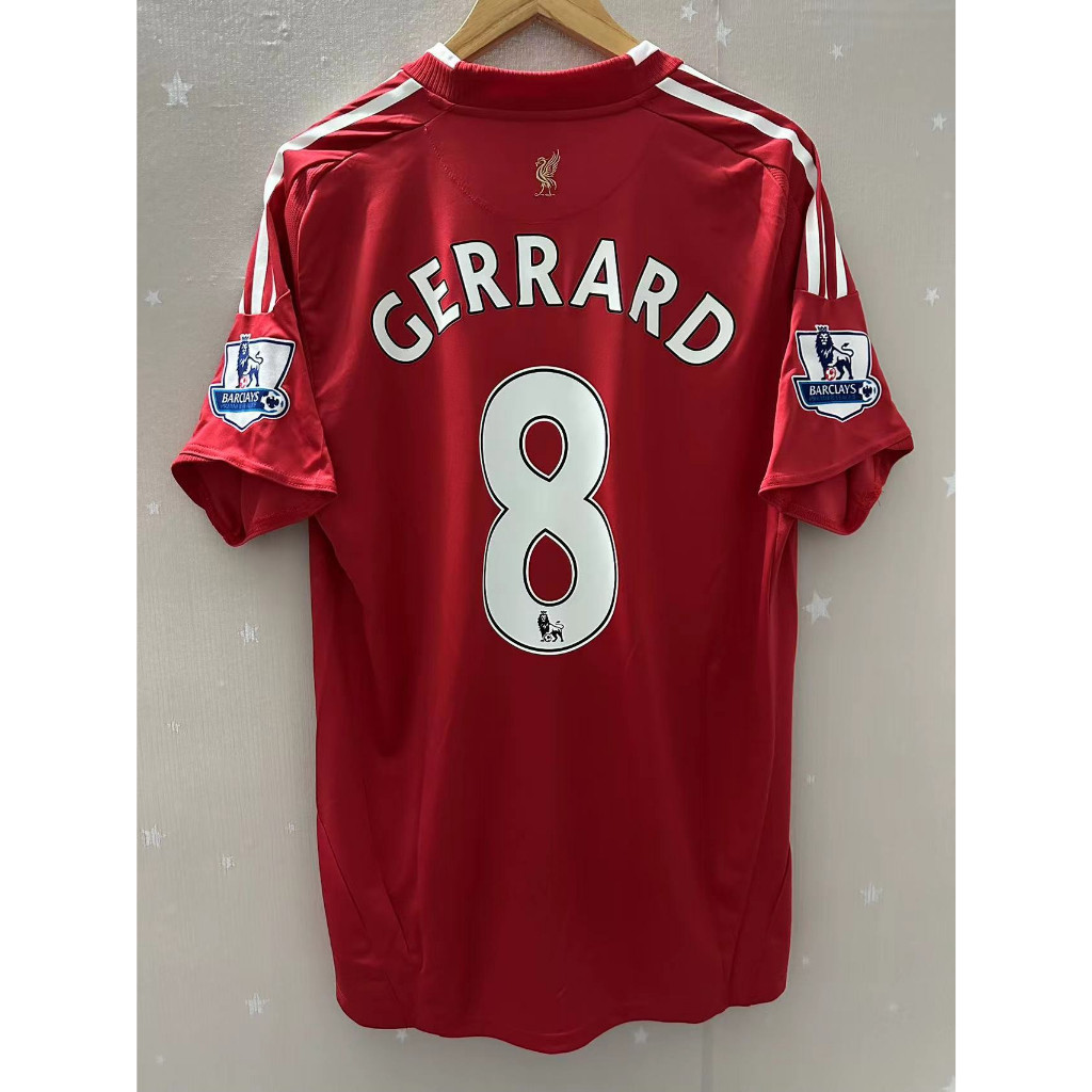 เสื้อกีฬาแขนสั้น ลายทีมชาติฟุตบอล Liverpool TORRES GERRARD 09-10 ชุดเหย้า คุณภาพสูง สไตล์เรโทร