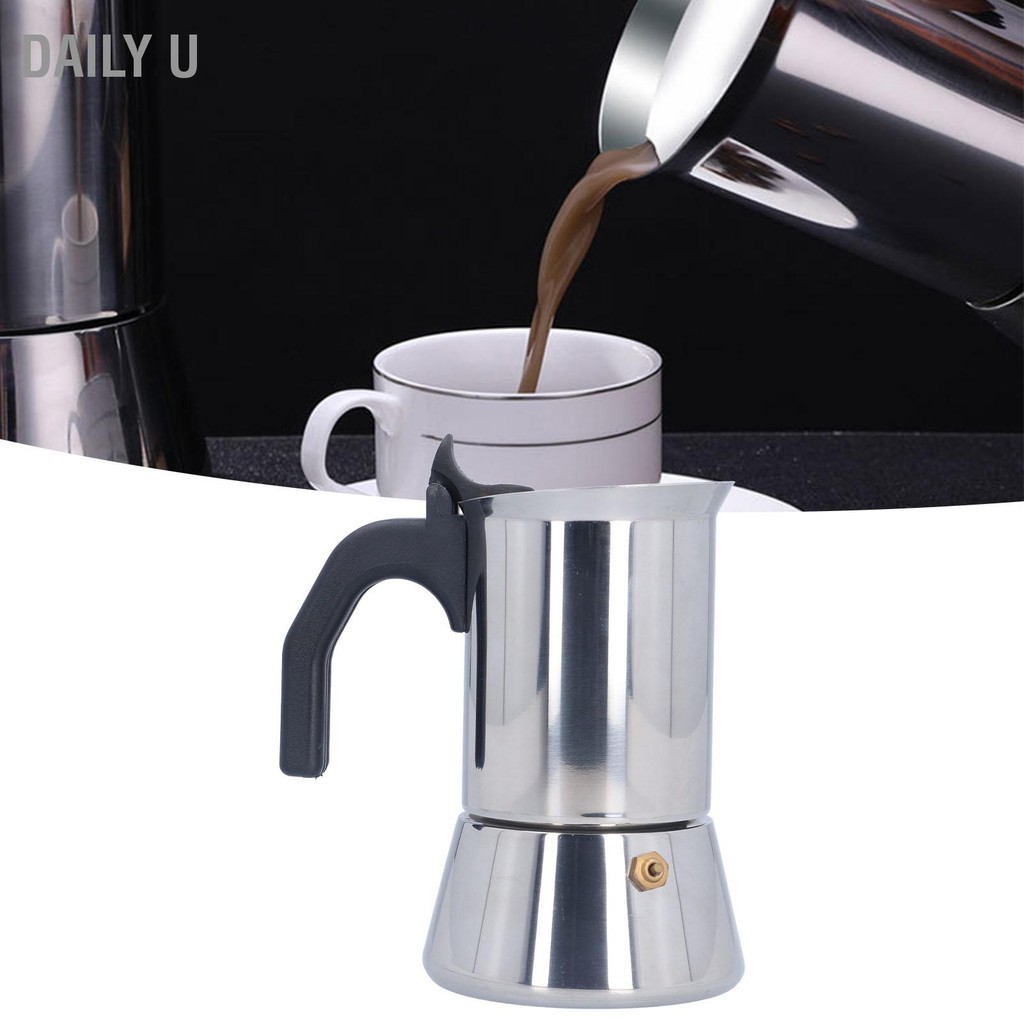 Daily U Thicken Moka Pot เครื่องชงกาแฟสแตนเลสเทกว่าหม้อกาแฟสำหรับเครื่องใช้ในครัวภายในบ้านอุปกรณ์