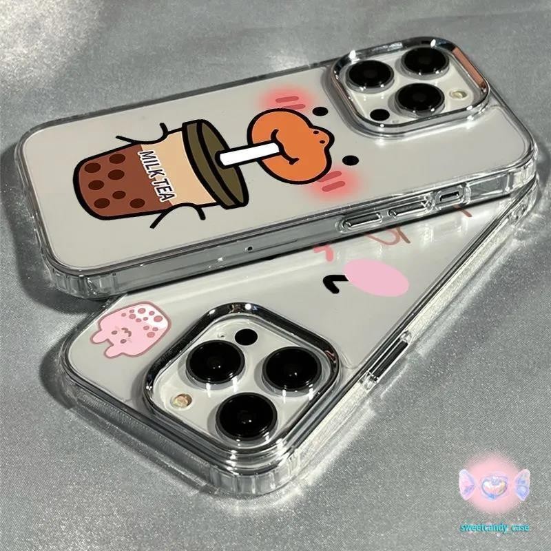 น่ารักBlush Emojiกรอบรูปโลหะเคสโทรศัพท์ใช้งานร่วมกับiPhone X XR XS 11 13 15 12 Pro Max 7 8 14 15 Plus SE 2 3 phone cover