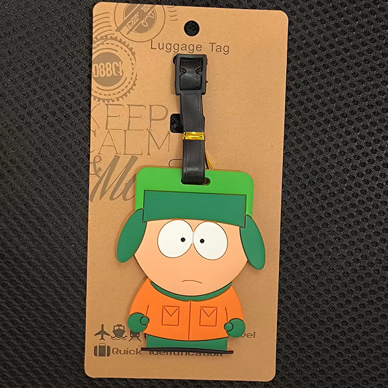 South Park ป้ายแท็กซิลิกาเจล ลายการ์ตูน แบบพกพา สําหรับติดกระเป๋าเดินทาง