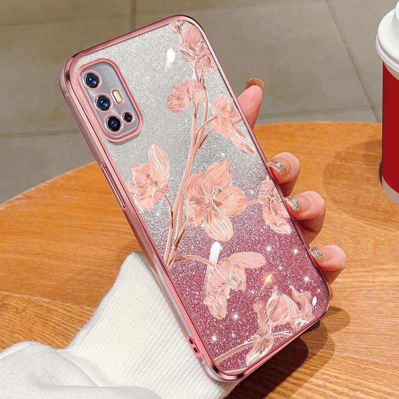เคสโทรศัพท์มือถือ ป้องกันกระแทก ลายกลิตเตอร์ สําหรับ Vivo V17 V19 Neo Bauhinia