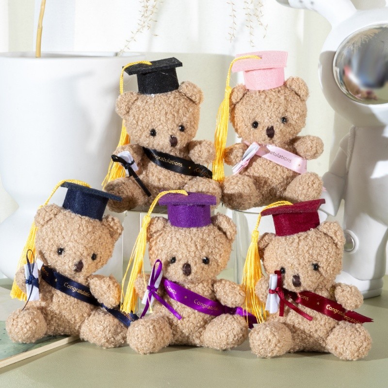 พร ้ อมสต ็ อก Graduation Bear Doctor Hat Doctor Bear Plush Toy Doctor Teddy Bear Doll logo Graduation Commemorative Gift