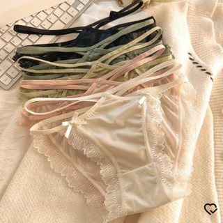 กางเกงชั้นในกางเกงทรงบิกินี่ สำหรับผู้หญิง ผ้าลูกไม้ซีทรู มี…