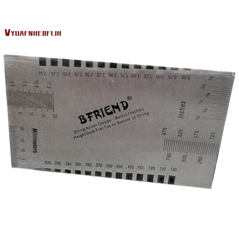 【vyuafnhedfijh 】BFRIEND String Action Gauge Ruler, Guitar Set Up Tool Kit for Electric Bass and Acou
