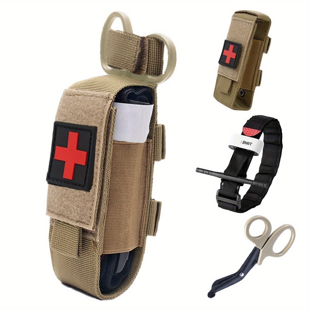 Luc Wild Adventure ชุดปฐมพยาบาล Molle Tourniquet ชุดช ่ วยชีวิตอุปกรณ ์ ฉุกเฉินกลางแจ ้ ง
