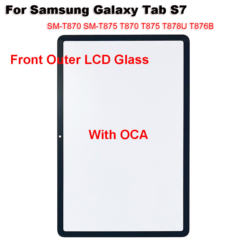 สําหรับ Samsung Galaxy Tab S7 SM-T870 SM-T875 T870 T875 T878U T876B หน้าจอสัมผัสแผงแท็บเล็ตด้านหน้าด
