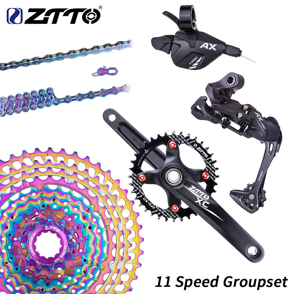 ZT 1X11 MTB 11-46T Groupset Gold rainbow 11 Speed Shifter Rear Derailleur Crank group 11speed kit 11