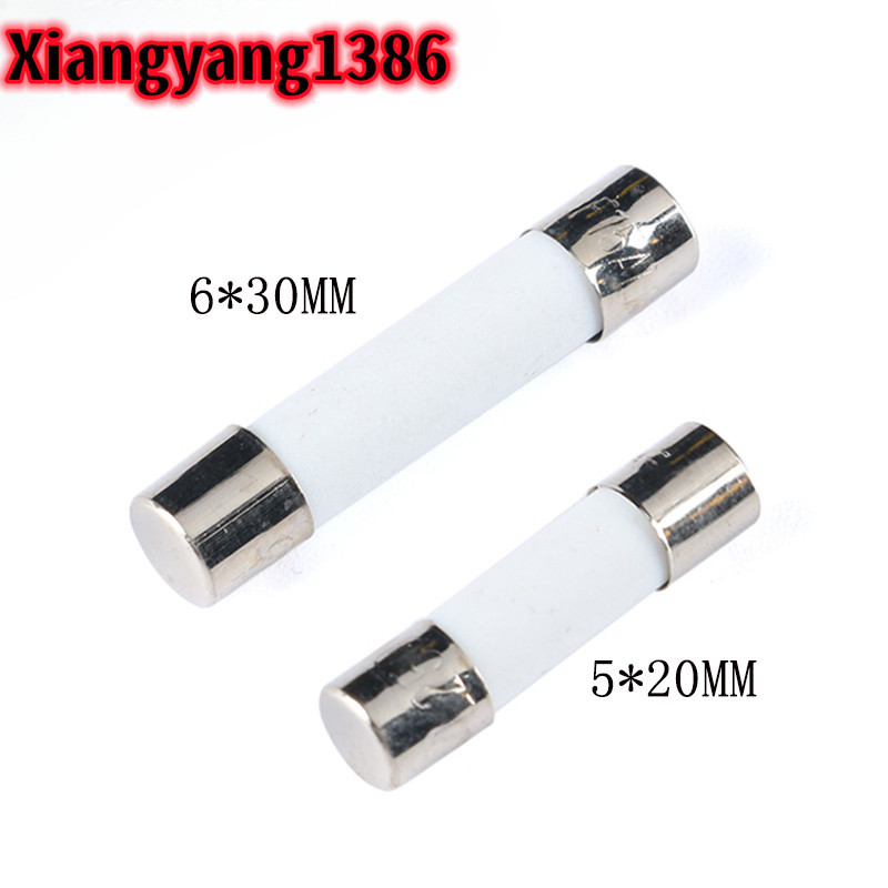 10pcs 5*20 มม.Fast blow ฟิวส์เซรามิค 5x20 มม.250V 1A 2A 3A 4A 5A 6A 10A 15A 20A 6*30 มม.ฟิวส์ชุดสารพัน
