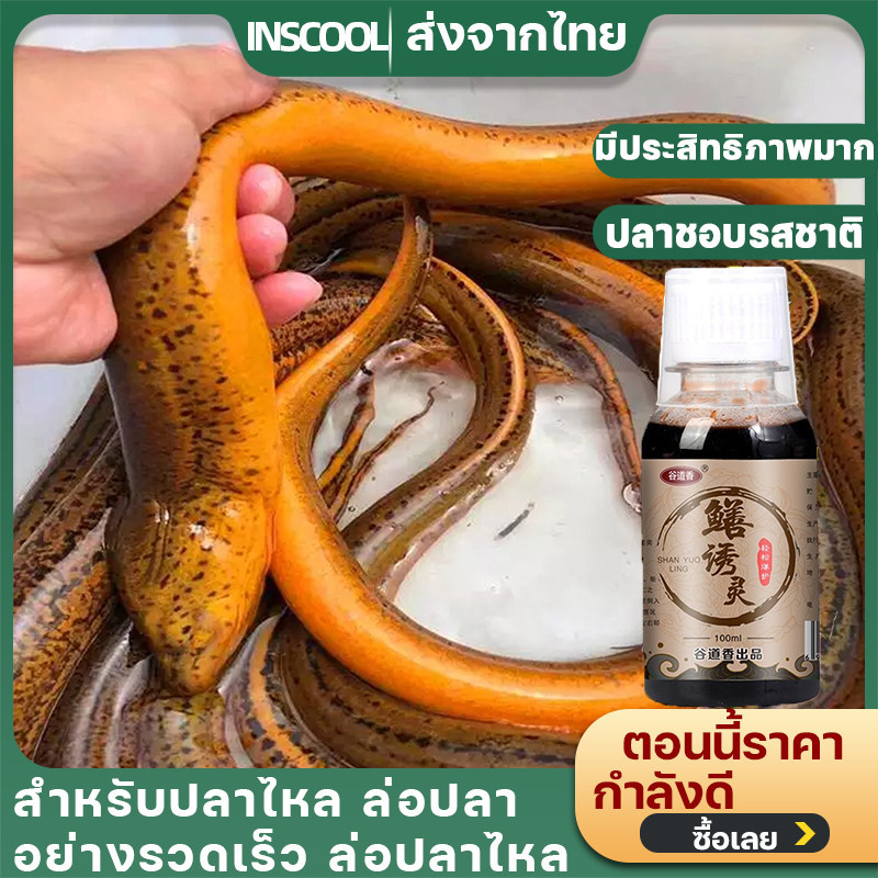 ดักปลาไหล 100ML ล่อปลาอย่างรวดเร็ว ปลาไหล หัวเชื้อตกปลาไหลนา จับปลาไหลเร็ว ยาเพื่อดึงดูดปลาและปลาไหล
