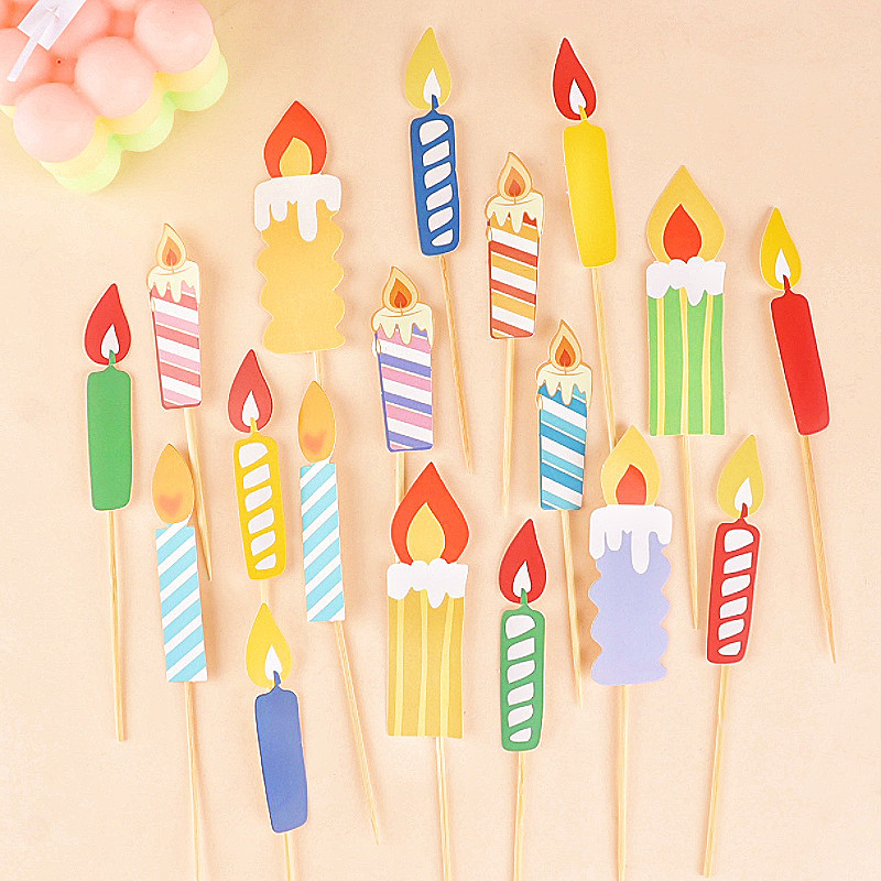 Ins เทียนเค้กตกแต่ง Plugin การ์ตูนน่ารักเด็กเกาหลีตกแต่งวันเกิด Plugin