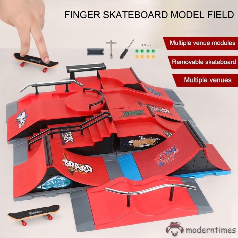 Skate Park Ramp Parts for Tech Decks Fingerboard Finger Board  Parks Gift For Kids