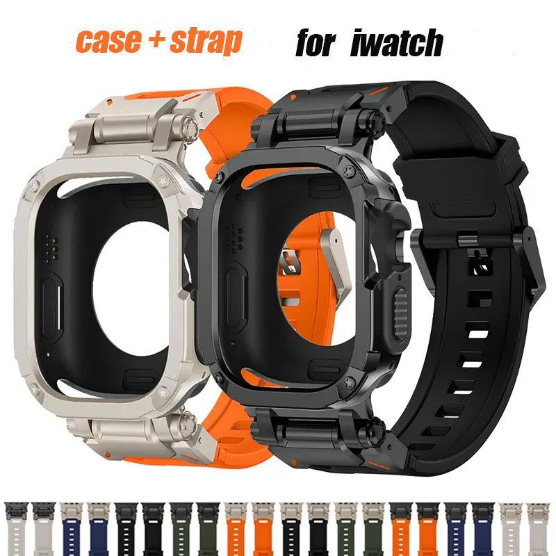 Tpu เคสซิลิโคนสําหรับ Apple Watch Ultra 2 1 49 มม.45 มม.44 มม.IWatch Series 9 8 7 6 5 4 Se