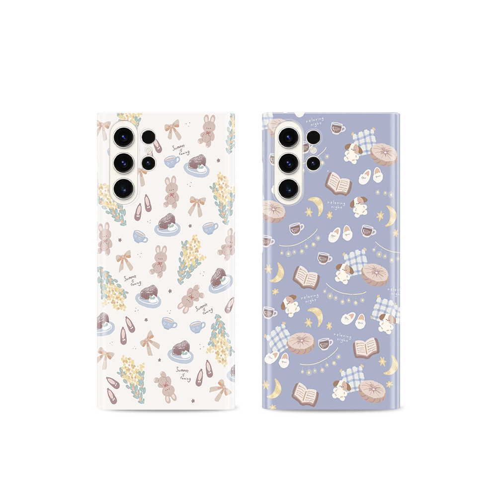 การ์ตูนการ์ตูนดอกไม้โบว์กระต่ายฟิล์มเคสโทรศัพท์เหมาะสําหรับsamsung S21 S22 S24plus S23ultra S20FE S21FE A73 71 A54 A53 A52 A51 A50 A33 A34 A30 A23 A21S A12 A14 รวมทุกอย่าง เคส