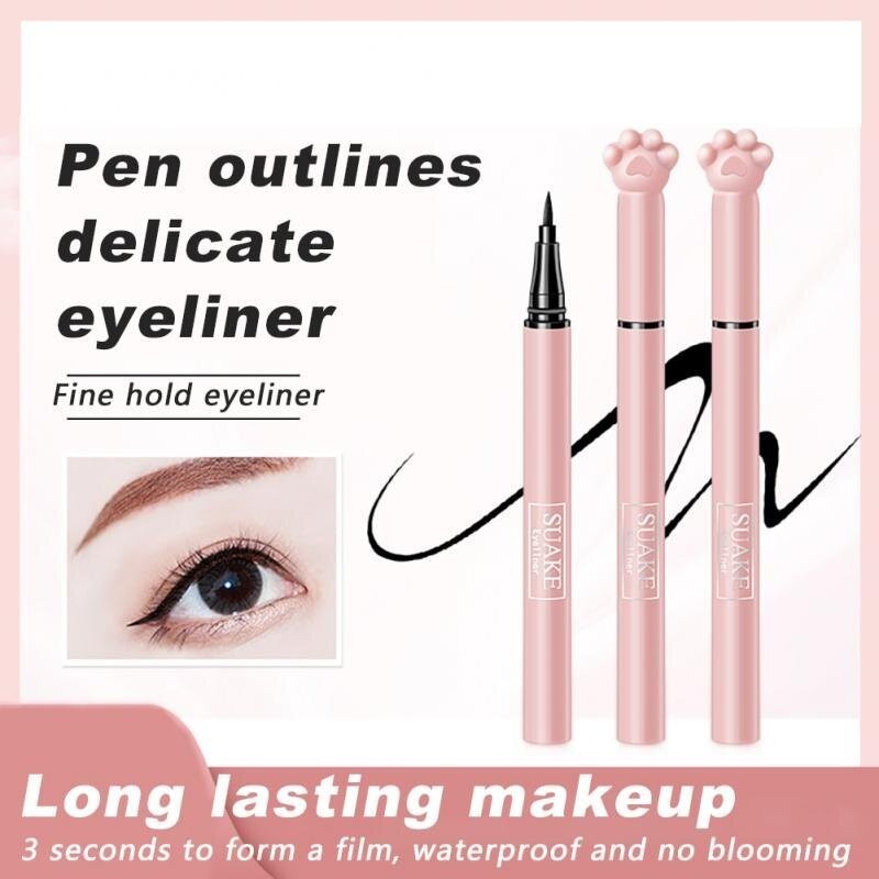อายไลเนอร์ ลายแมวน่ารัก สีดํา สีน้ำตาลเข้ม กันน้ำกันเหงื่อ ติดทนนาน eyeliner LIFEPLAZA