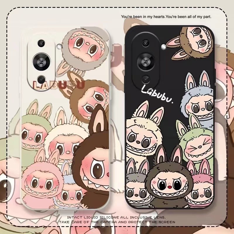 สําหรับ Huawei Nova 12 Pro Ultra Nova 4 4E 3 3E 3i Y7P Y6P Y6S Y9S 2020 เคสโทรศัพท์ซิลิโคนเหลวน่ารัก