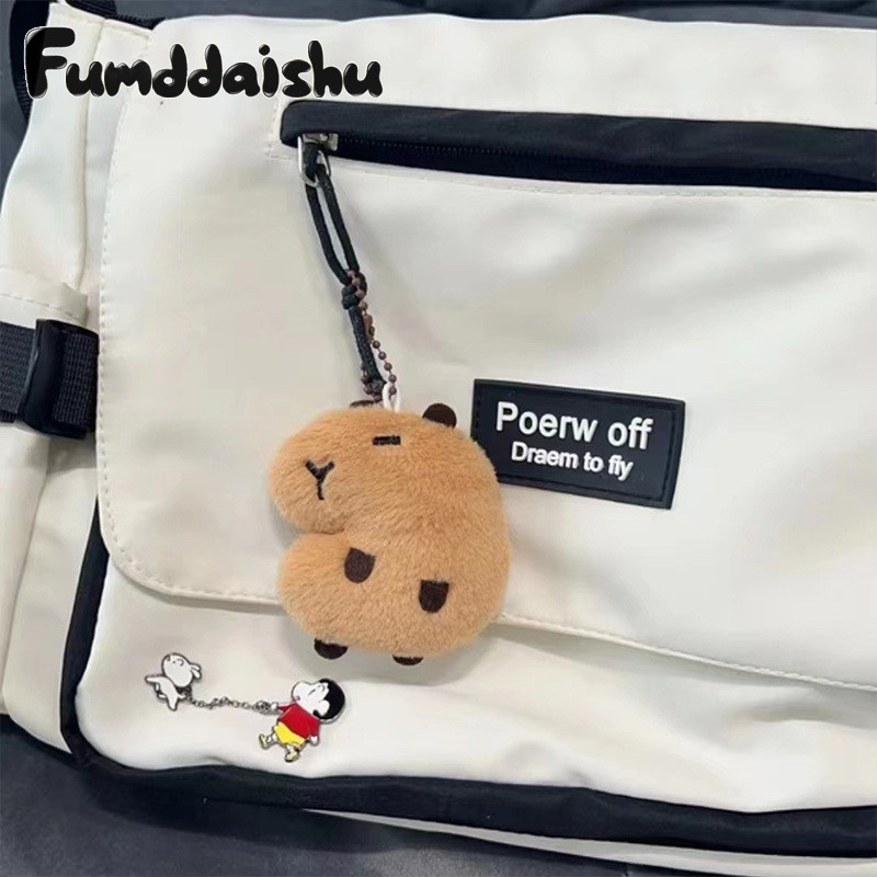 FUMDDAISHU จี้ตุ๊กตาตุ๊กตา Kapiara ส่งเสียงดังเอี้ย สาวน่ารัก หัวใจ จี้ตุ๊กตาการ์ตูน