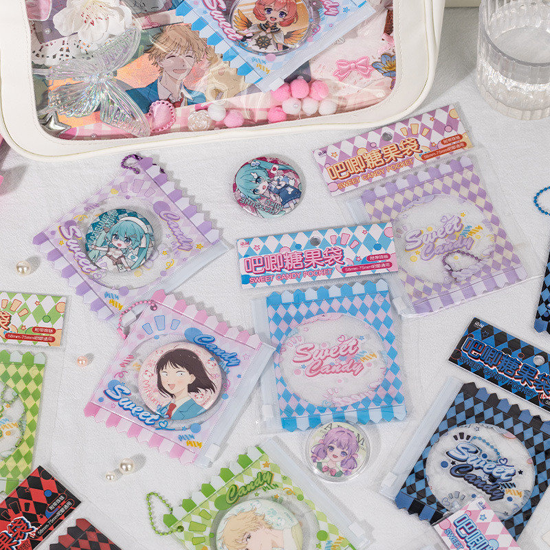 เกาหลี Ins Fenggu Meiguzi ชุดป ้ องกัน Badge กระเป ๋ าเก ็ บ Sweetheart Collection Bar Candy Bag