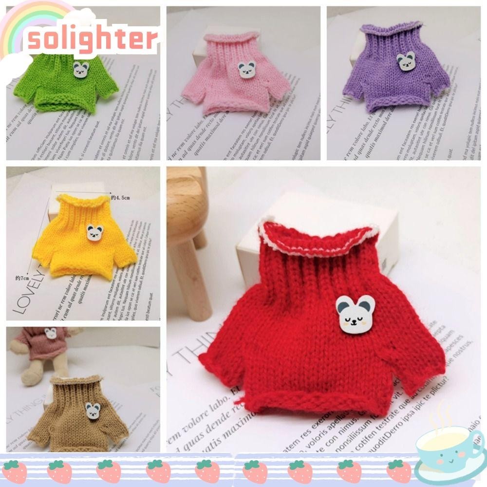 Solighter ตุ๊กตาเสื้อกันหนาวเสื้อผ้าสําหรับ 14 ซม.Wallace Gromit สุนัข,แฟชั่นน่ารัก Labubu ของเล่นตุ๊กตาเสื้อผ้า, อินเทรนด์ All-match ซี่โครงถักเด็กของขวัญวันเกิดของเล่นสาว