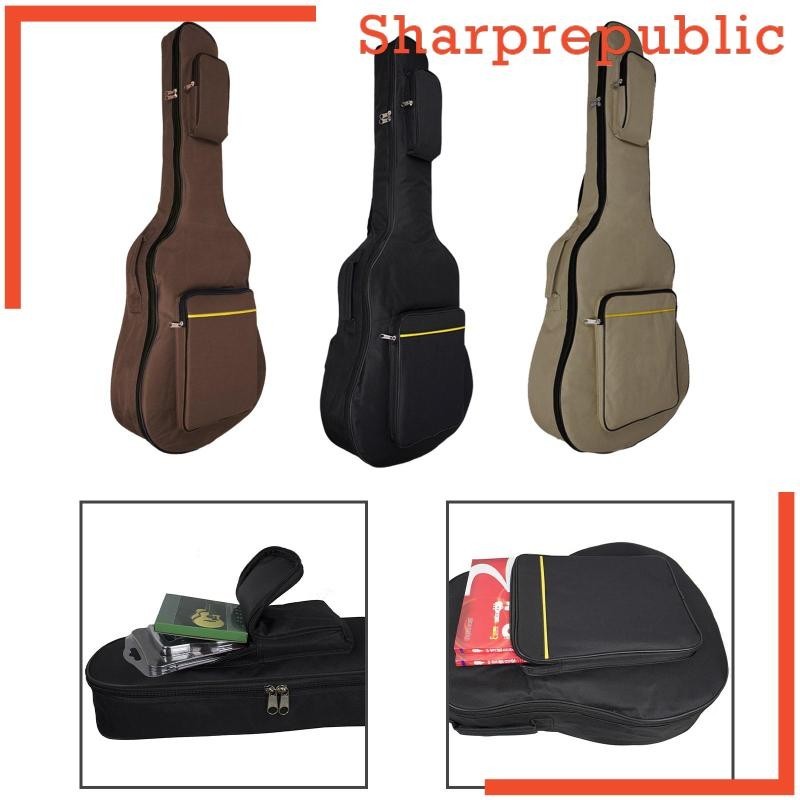 [Sharprepublic ] Guitar Gig Bag Portable Wear Resistance 41 นิ ้ ว Acoustic Guitar Carrying Case