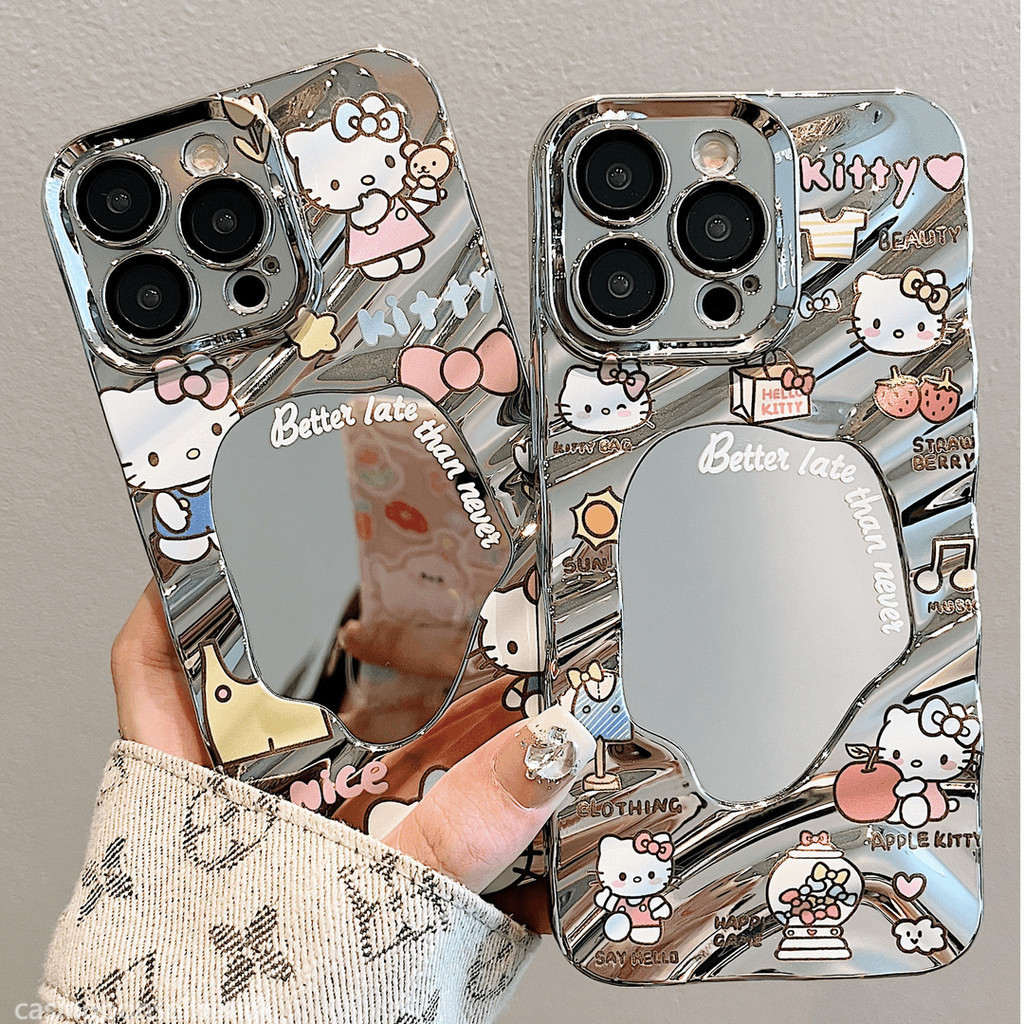 เคส HP กระจก Hello Kitty Softcase เคสโทรศัพท์มือถือน่ารัก Xiaomi Redmi 12C10C9A9C9T10A Note 12 11 10