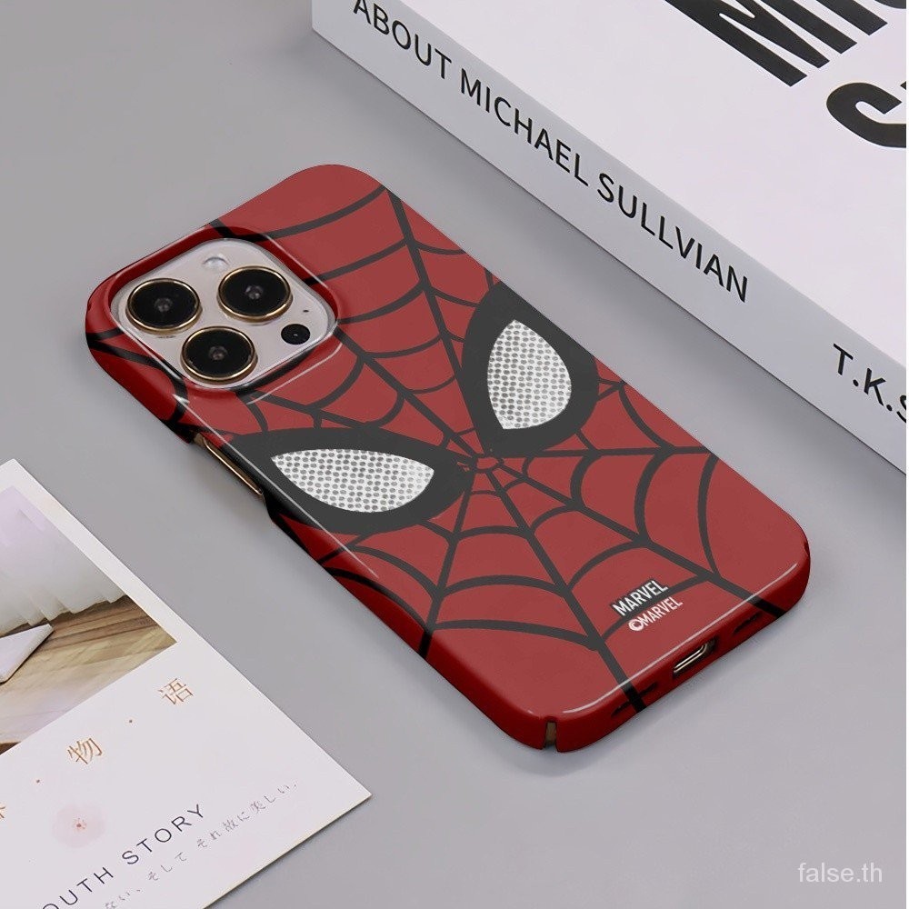 Big Red Bottom Spiderman รูปแบบป้องกันกรณีเหมาะสําหรับ iPhone 15 11ProMax 12ProMax 15ProMax XS 14Plus 12Pro 13Pro 13ProMax 13 Matte เคสโทรศัพท์ 11 กันกระแทกซิลิโคน Hard Case 15ProMax Anti-Falling 14 YT7W