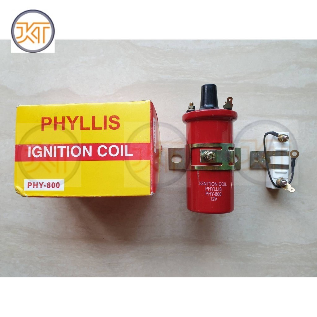 ส่งเร็ว คอยล์จุดระเบิด+รีเชพเต้นท์  12V ทรงกระบอก ใช้ทั่วไป เบอร์ #800 ไต้หวัน ราคาตัวละ 410บาท OEM