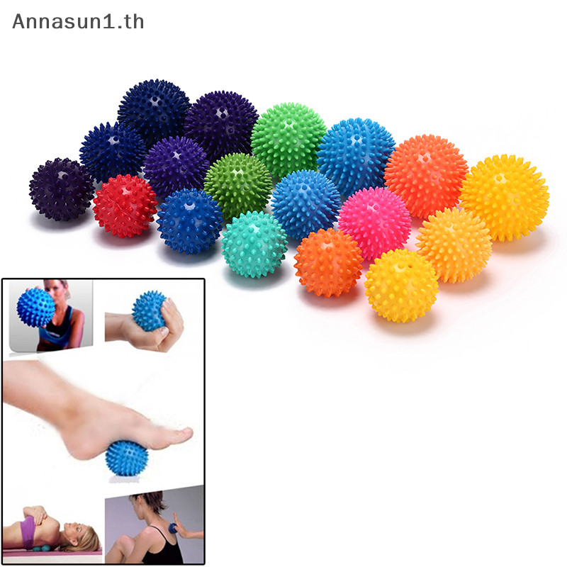Annasun ลูกบอลนวดจุดทริกเกอร ์ กีฬาฟิตเนสมือเท ้ าบรรเทาอาการปวดกล ้ ามเนื ้ อผ ่ อนคลาย TH