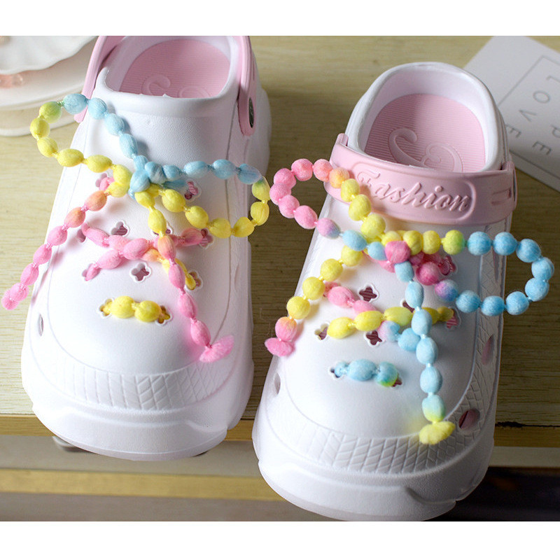 ขายร ้ อนเชือกโฟมสีสันสดใสเชือกผูกรองเท ้ าพร ้ อมรูอุปกรณ ์ DIY สําหรับรองเท ้ าผ ้ าใบ