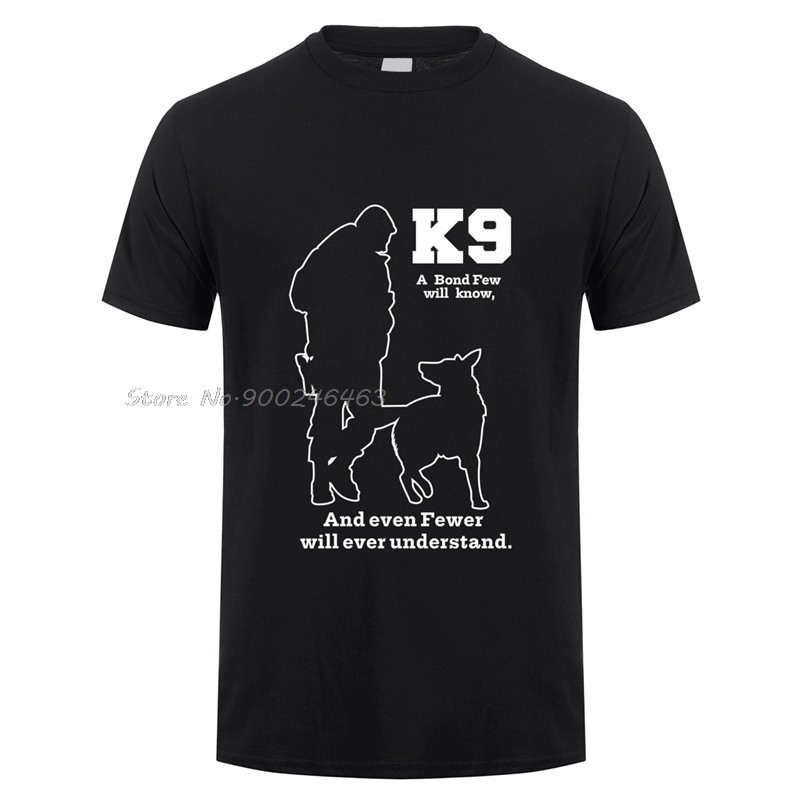 Cool K9 ทหาร T เสื้อผู้ชายตํารวจทหารสุนัข K9 เสื้อยืดผู้ชายผ้าฝ้าย Tees Tops Harajuku Streetwear