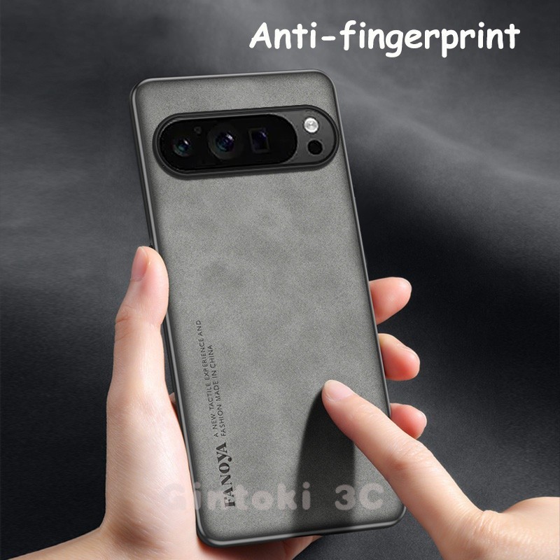 Google Pixel 9 8 7 Pro 8A 7A 6A 6 ปลอกพร้อมขาตั้งแบบพับได้ Kickstand เคสหนัง PU สําหรับฝาครอบ Soft Matte กันกระแทกป้องกันลายนิ้วมือโทรศัพท์ - รูปที่ 2