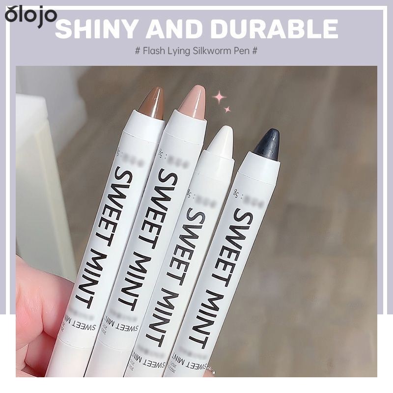 Sweet Mint อายแชโดว์ ปากกาอายไลเนอร์ สีขาว ยาวนาน เพิ่มความสว่าง อายแชโดว์ ไฮไลท์ กันน้ํา