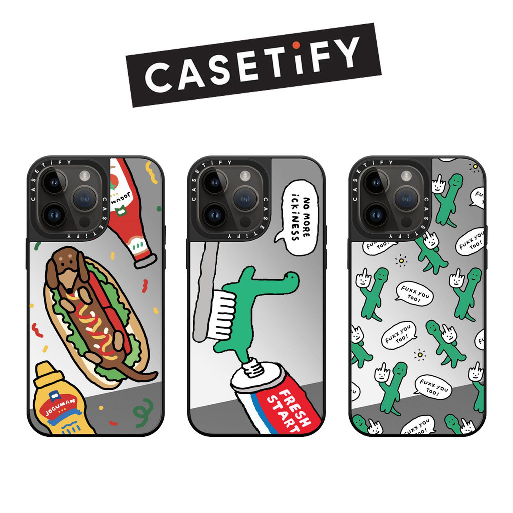 การ์ตูนสุนัขร้อนไดโนเสาร์กระจกปกป้องเคสโทรศัพท์สําหรับ IPhone 15 ProMax 15Pro 15 14 13 12 11 Pro Max กรณีห่อกันกระแทก Matte frosted ด้านหลังปกแข็ง