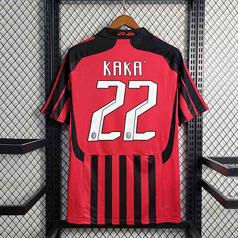 2007 2008 AC Milan home away jersey เสื ้ อฟุตบอลวินเทจ Kaka 22