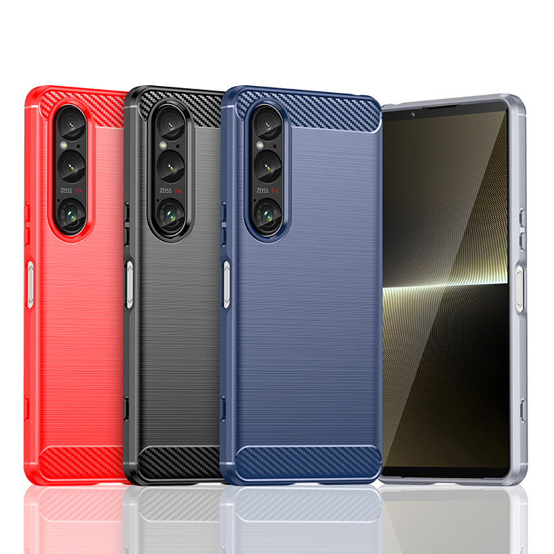 สําหรับ Sony Xperia 1 VI Ultra Slim Brushed Texture กันกระแทก Soft TPU Case Cover