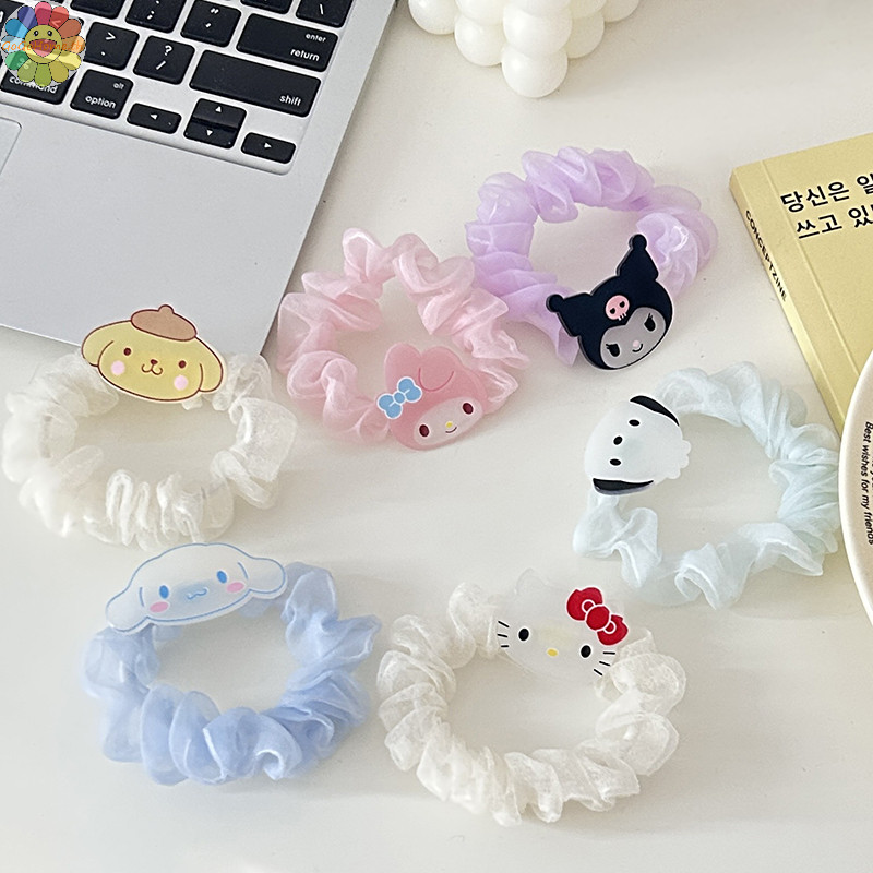 Gogo น ่ ารักการ ์ ตูนผม Scrunchie Kawaii Kuromi Hello Kitty My Melody Cinnamoroll ผม Tie สําหรับสาวเชือกผมอุปกรณ ์ เสริมผม TH