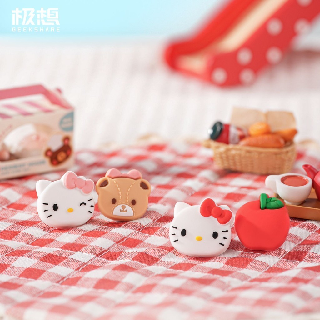 Geekshare Sanrio HelloKitty Themed Thumb Grip Caps สําหรับ Nintendo Switch และ Switch OLED