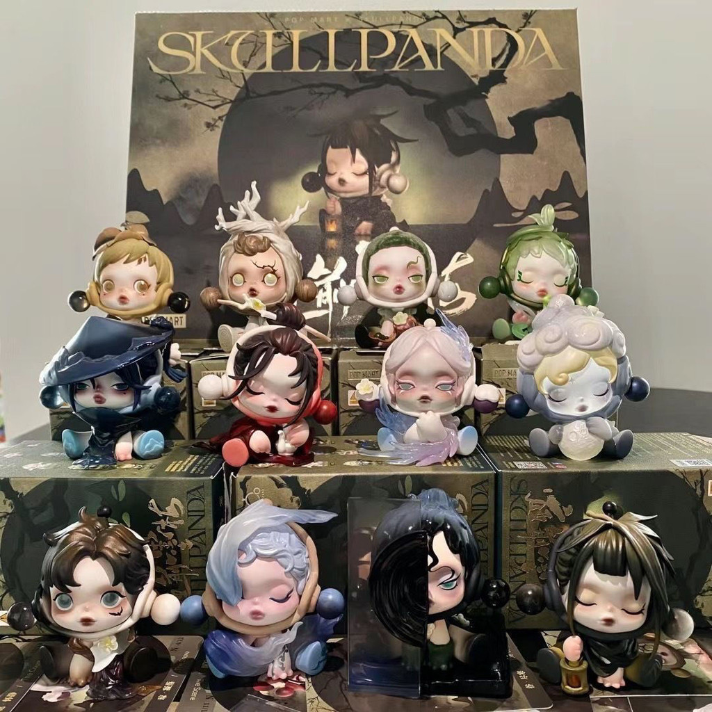 Popmart SKULLPANDA POPMART SKULLPANDA POPMART Series ของตกแต่งเดสก์ท็อปตุ๊กตาการ์ตูนน่ารัก