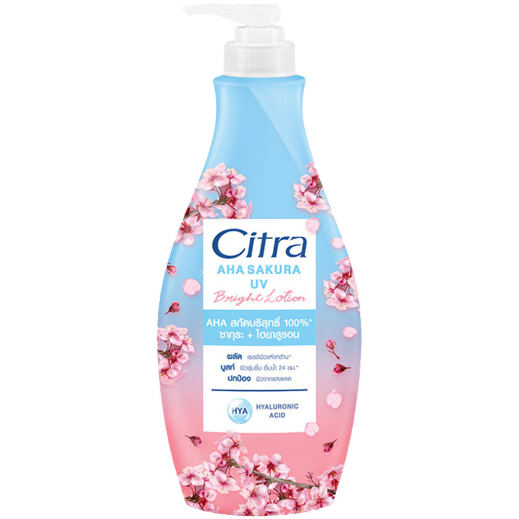 LeeMart โลชั่น ทาผิว ซิตร้า Citra Lotion 300ML AHA Sakura โลชั่น ครีม บำรุงผิว รุ่น ซิตร้า ขวดปั๊ม สีชมพู ซากุระ ขนาด...
