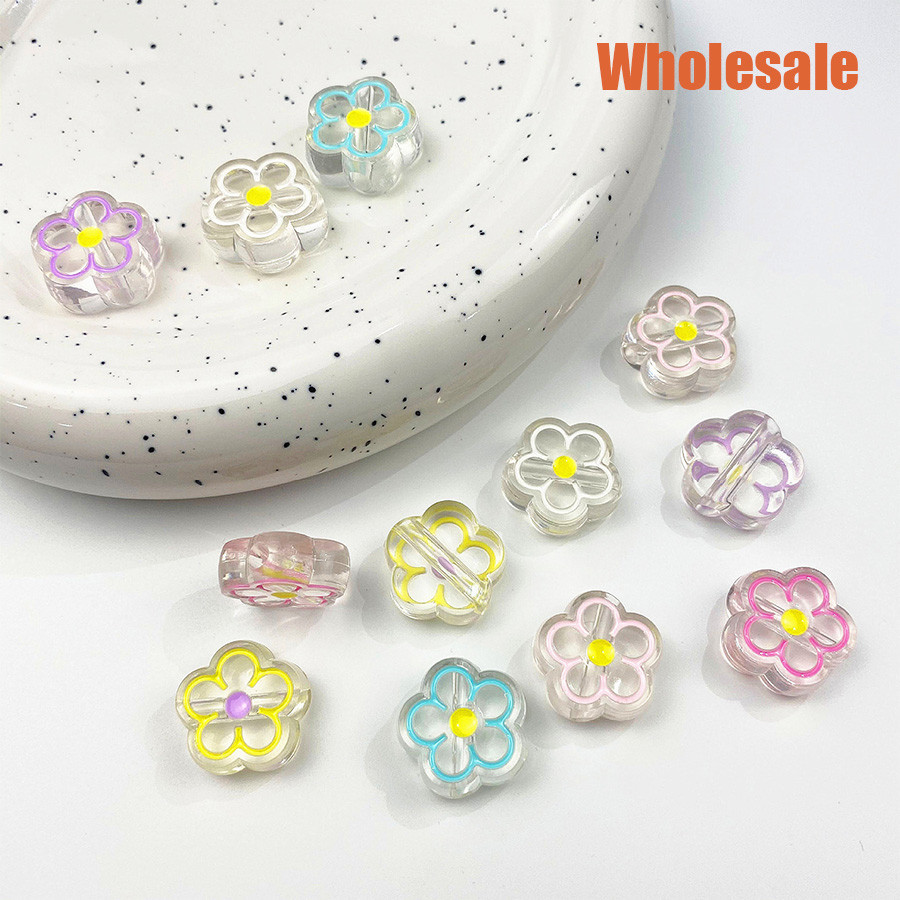 5 ชิ้น 20 มิลลิเมตรดอกพลัมลูกปัดน่ารัก DIY เคลือบดอกไม้โปร่งใสสําหรับสร้อยคอสร้อยข้อมือเครื่องประดับทําอุปกรณ์งานฝีมือ