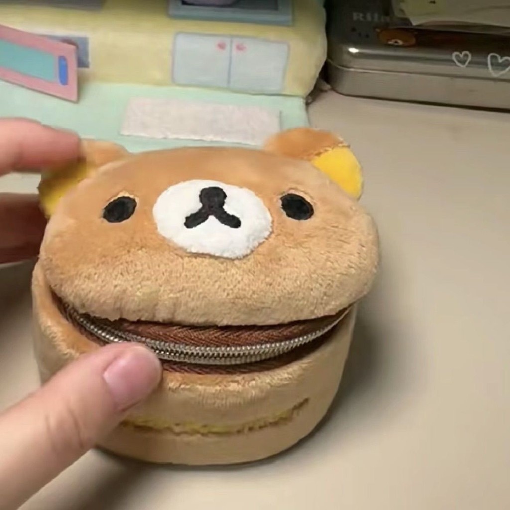 การ์ตูนน่ารัก Rilakkuma Mini เครื่องประดับกระเป๋าเดินทางแบบพกพาแบบพกพากระเป๋าเก็บเครื่องประดับกระเป๋าใส่เหรียญสร้างสรรค์