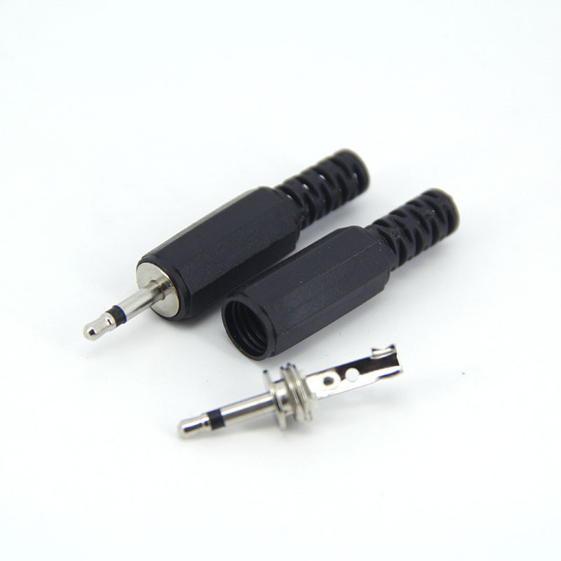 แจ็คตัวผู้ 2.5 มม. 2 3 เสา Audio Mono Stereo Plug ปลั๊กเชื่อมสายเคเบิล