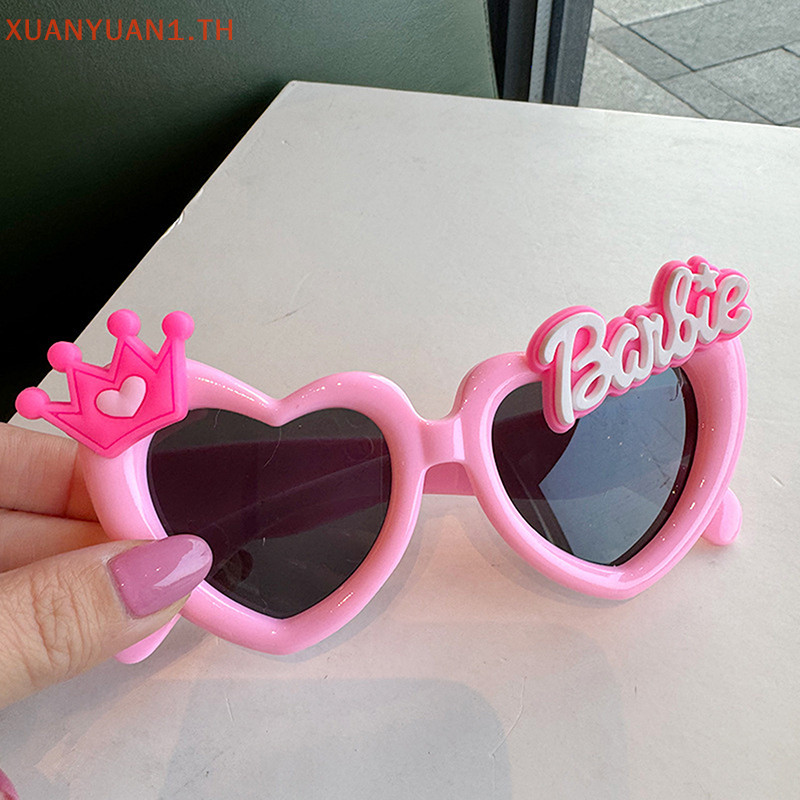 Xuan Sweet Barbie Love แว่นกันแดดแฟชั่น Kawaii Y2k อะนิเมะเด็กใหม่แว่นตากันแดดชายหาดวันเกิด Photo แว่นตาบังแดดกระจก TH