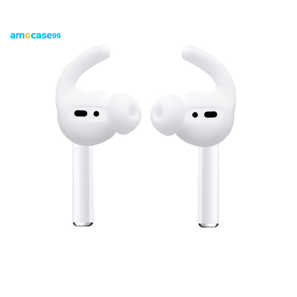 Amocase99 2 ชิ้น Mini Anti-lost ล้างทําความสะอาดได้ซิลิโคนนุ่มแผ่นรองหูฟังสําหรับ AirPods 1/2