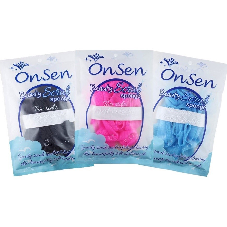 onsen beauty scrub sponge คละสี